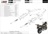Double Sortie D'Échappement Avec Catalyseur Et Homologation Acoustique Suono Acier Noir Carbon - Mivv Compatible Avec Yamaha Tdm 900 (2002-2014)
