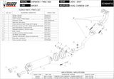 Système D'Échappement Complet Sans Catalyseur Et Homologué Au Niveau Sonore Oval Acier - Mivv Compatible Avec Yamaha T-Max 500 (2001-2007)