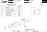 Système D'Échappement Complet Sans Catalyseur Et Homologué Au Niveau Sonore Suono Acier Noir Carbon - Mivv Compatible Avec Yamaha T-Max 500 (2001-2007)