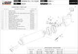 Système D'Échappement Non Catalysé Et Homologué Au Niveau Sonore Oval Carbon - Mivv Compatible Avec Yamaha Fz-1 (2006-2016)
