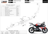 Système D'Échappement Complet Sans Catalyseur Et Homologué Au Niveau Sonore Gp Carbon - Mivv Compatible Avec Yamaha Yzf-R 125 (2008-2013)