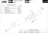 Exhaust Tip With Noise Certification Gp Steel Black - Mivv Compatible With Yamaha Fz-8 (2010-2016)
