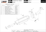 Système D'Échappement Homologué Au Niveau Sonore Suono Acier Noir Carbon - Mivv Compatible Avec Yamaha Fz-8 (2010-2016)