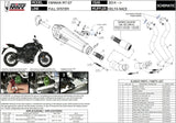 Système D'Échappement Complet Sans Catalyseur Et Homologué Au Niveau Sonore Delta Race Acier Carbon - Mivv Compatible Avec Yamaha Mt-07 (2014-2020)