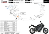 Système D'Échappement Complet Non Catalysé Et Sans Homologation Acoustique Mk3 Carbon - Mivv Compatible Avec Yamaha Fz-07 (2014-2024)