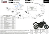 Système D'Échappement Complet Avec Catalyseur Et Homologation Acoustique Gppro Titanium - Mivv Compatible Avec Yamaha Mt-07 (2014-2020)