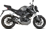 Système D'Échappement Complet Avec Catalyseur Et Homologation Acoustique Gp Acier Noir Carbon - Mivv Compatible Avec Yamaha Yzf-R 125 (2014-2018)
