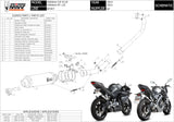 Complete Catalytic Exhaust System With Sound Certification Gp Steel Black - Mivv Compatible With Yamaha Yzf-R 125 (2014-2018)