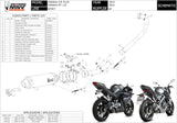 Système D'Échappement Complet Sans Catalyseur Et Homologué Au Niveau Sonore Gp Carbon - Mivv Compatible Avec Yamaha Mt-125 (2015-2019)