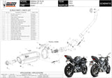 Système D'Échappement Complet Avec Catalyseur Et Homologation Acoustique Suono Acier Noir Carbon - Mivv Compatible Avec Yamaha Yzf-R 125 (2014-2018)
