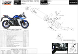 Système D'Échappement Homologué Au Niveau Sonore Gp Acier Noir - Mivv Compatible Avec Yamaha Yzf-R25 (2015-2022)