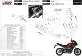 Complete Catalytic Exhaust System With Sound Certification Oval Carbon Carbon - Mivv Compatible With Yamaha Tracer 900 (2013-2020)