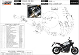 Complete Catalytic Exhaust System With Sound Certification Oval Carbon Carbon - Mivv Compatible With Yamaha Xsr 900 (2016-2020)