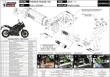 Complete Catalytic Exhaust System With Sound Certification Speed Edge Steel Black Carbon - Mivv Compatible With Yamaha Tracer 700 (2016-2024)