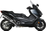 Système D'Échappement Complet Avec Catalyseur Et Homologation Acoustique Sr-1 Acier Noir - Mivv Compatible Avec Yamaha T-Max 560 (2020-2021)