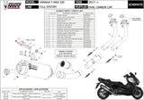 Système D'Échappement Complet Avec Catalyseur Et Homologation Acoustique Oval Acier Noir Carbon - Mivv Compatible Avec Yamaha T-Max 530 (2017-2019)