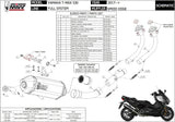 Système D'Échappement Complet Avec Catalyseur Et Homologation Acoustique Speed Edge Acier Noir Carbon - Mivv Compatible Avec Yamaha T-Max 530 (2017-2019)