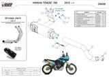 Exhaust Tip With Noise Certification Dakar Stainless Steel - Mivv Compatible With Yamaha Ténéré 700 (2019-2024)