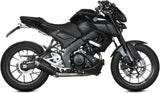 Système D'Échappement Complet Sans Catalyseur Et Homologué Au Niveau Sonore Gppro Acier Noir - Mivv Compatible Avec Yamaha Mt-125 (2020-2024)