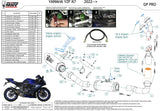Système D'Échappement Non Catalysé Et Sans Homologation Acoustique Gppro Carbon - Mivv Compatible Avec Yamaha Yzf R7 (2022-2024)