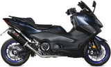Système D'Échappement Complet Sans Catalyseur Et Homologué Au Niveau Sonore Oval Acier Noir - Mivv Compatible Avec Yamaha T-Max 560 (2022-2024)