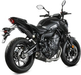 Système D'Échappement Complet Non Catalysé Et Sans Homologation Acoustique Delta Race Acier Noir Carbon - Mivv Compatible Avec Yamaha Fz-07 (2021-2024)