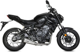 Système D'Échappement Complet Non Catalysé Et Sans Homologation Acoustique Delta Race Acier Carbon - Mivv Compatible Avec Yamaha Mt-07 (2021-2024)