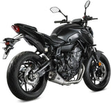 Système D'Échappement Complet Avec Catalyseur Et Homologation Acoustique Delta Race Acier Carbon - Mivv Compatible Avec Yamaha Mt-07 (2021-2024)