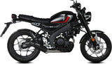 Système D'Échappement Complet Avec Catalyseur Et Homologation Acoustique Hr-1 Acier Noir Carbon - Mivv Compatible Avec Yamaha Xsr 125 (2022-2024)