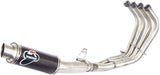 Système D'Échappement Complet Avec Homologation Acoustique Round Carbon - Termignoni Compatible Avec Yamaha Xj6 Diversion (2009-2016)
