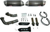 Double Sortie D'Échappement Homologuée Au Niveau Sonore Oval Carbon - Termignoni Compatible Avec Yamaha Yzf-R1 (2009-2011)