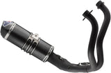 Système D'Échappement Complet Sans Homologation Acoustique Relevance Carbon Black Carbon Cap - Termignoni Compatible Avec Yamaha Mt-07 (2014-2020)