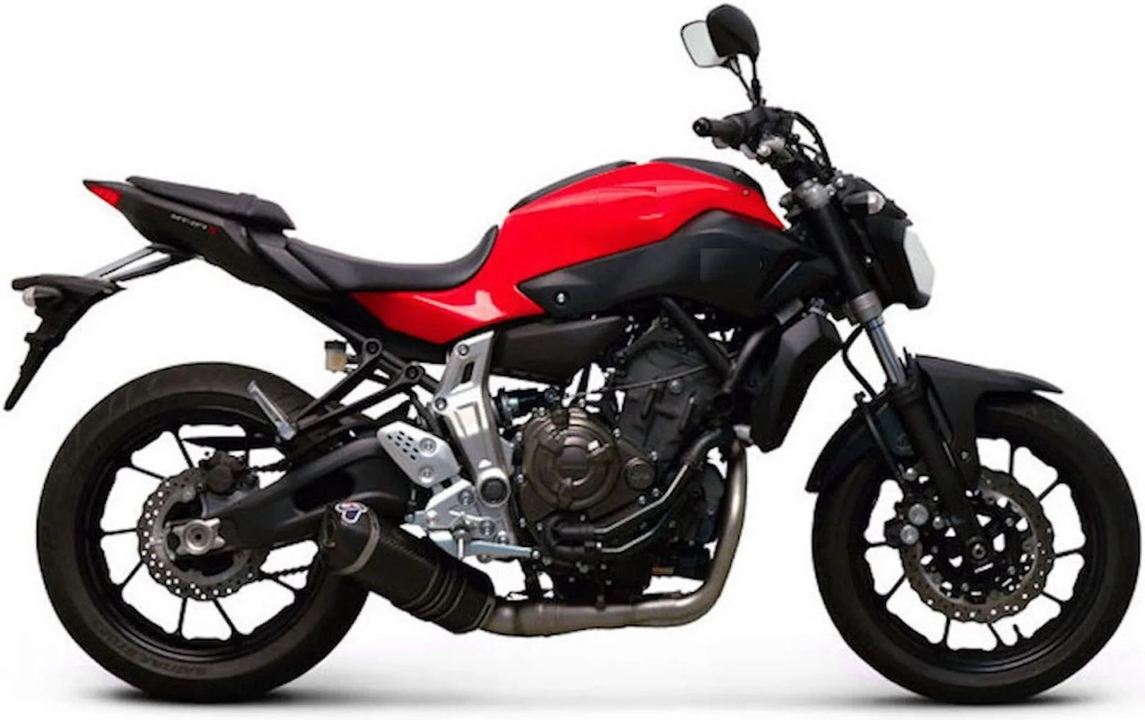 Système D'Échappement Complet Avec Catalyseur, Sans Homologation Acoustique Relevance Carbon Carbon Cap - Termignoni Compatible Avec Yamaha Xsr 700 (2014-2020)