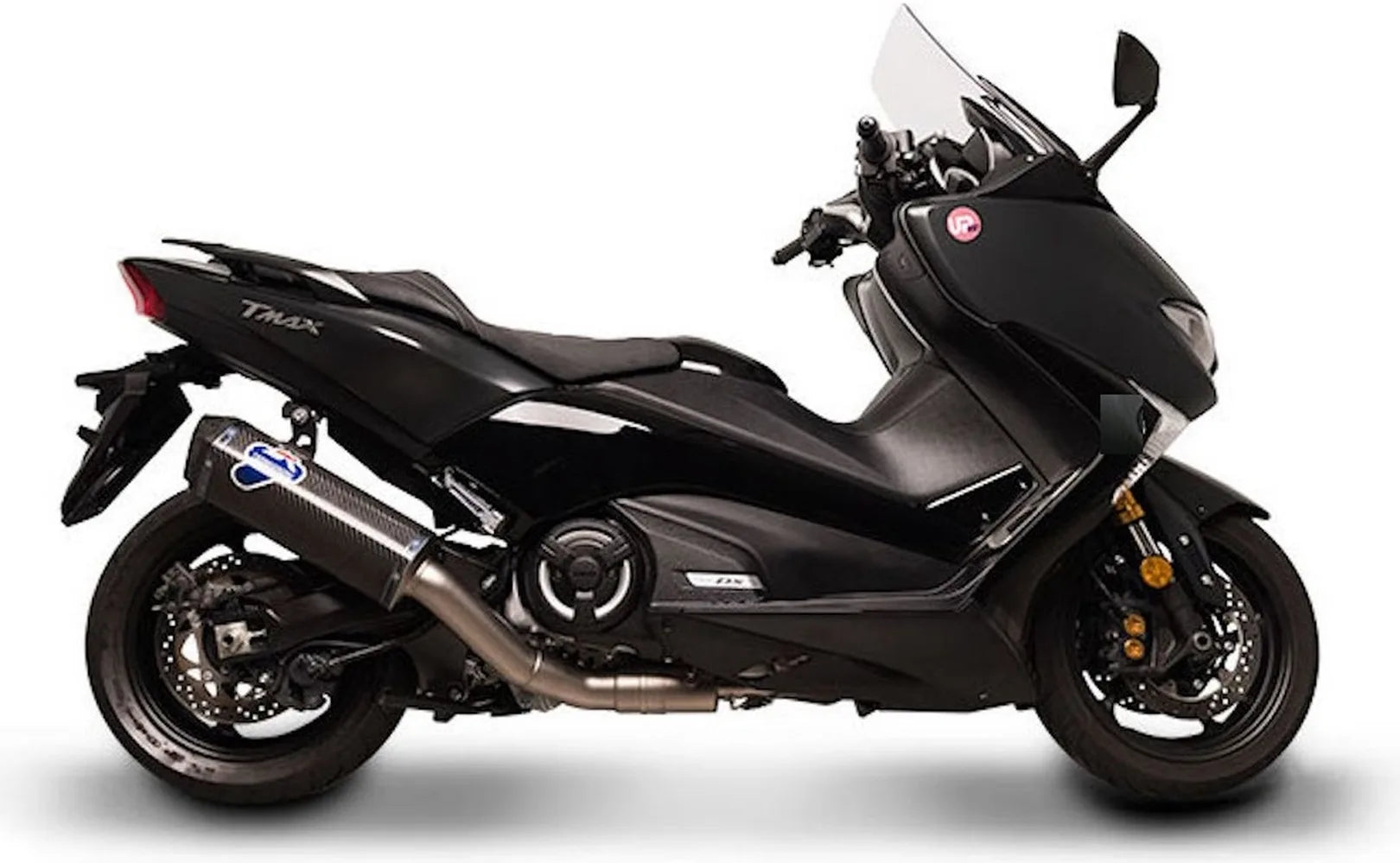 Système D'Échappement Complet Avec Catalyseur, Sans Homologation Acoustique Scream Carbon Carbon Cap - Termignoni Compatible Avec Yamaha Xp 530 T-Max (2017-2019)