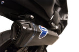 Système D'Échappement Complet Sans Homologation Acoustique Scream Carbon Carbon Cap - Termignoni Compatible Avec Yamaha Xp 530 T-Max (2017-2019)