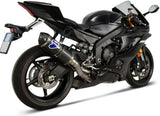 Système D'Échappement Complet Sans Homologation Acoustique Carbon Carbon Cap - Termignoni Compatible Avec Yamaha Yzf-R6 (2006-2019)