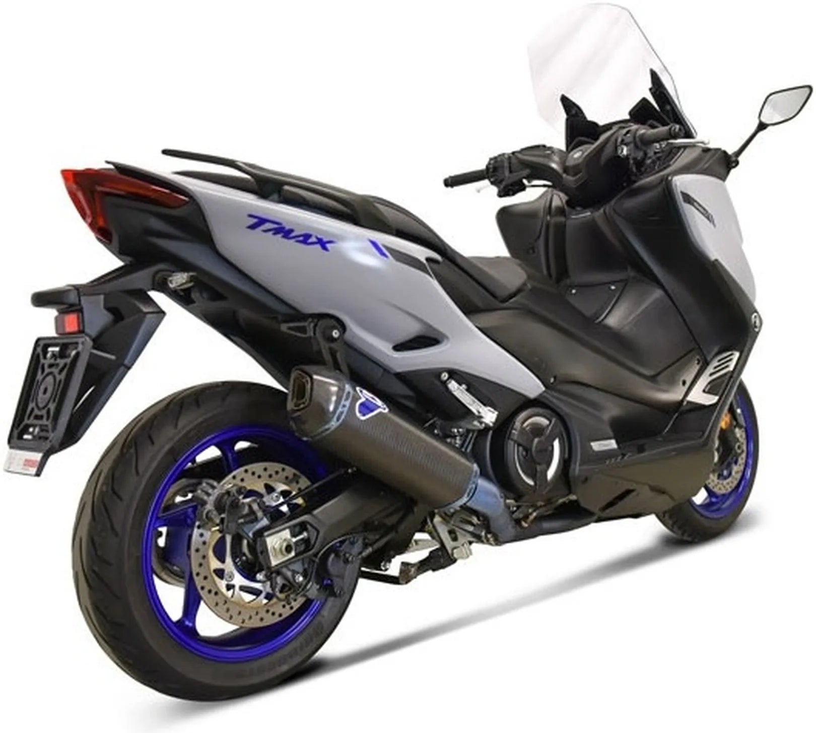 Système D'Échappement Complet Sans Homologation Acoustique Carbon Black Carbon Cap - Termignoni Compatible Avec Yamaha Xp 560 T-Max (2020)