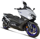 Système D'Échappement Complet Sans Homologation Acoustique Titanium Noir Carbon Cap - Termignoni Compatible Avec Yamaha Xp 560 T-Max (2020)
