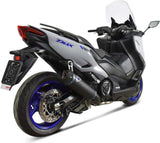 Système D'Échappement Complet Sans Homologation Acoustique Titanium Noir Carbon Cap - Termignoni Compatible Avec Yamaha Xp 560 T-Max (2020)