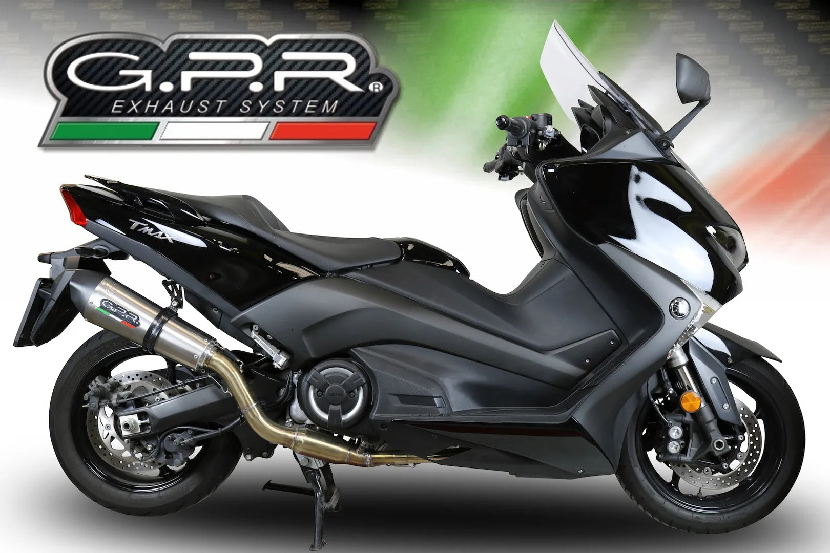 Système D'Échappement Complet Avec Catalyseur Et Homologation Acoustique Gpe Anniversary Titanium - Gpr Compatible Avec Yamaha T-Max 530 (2012-2016)