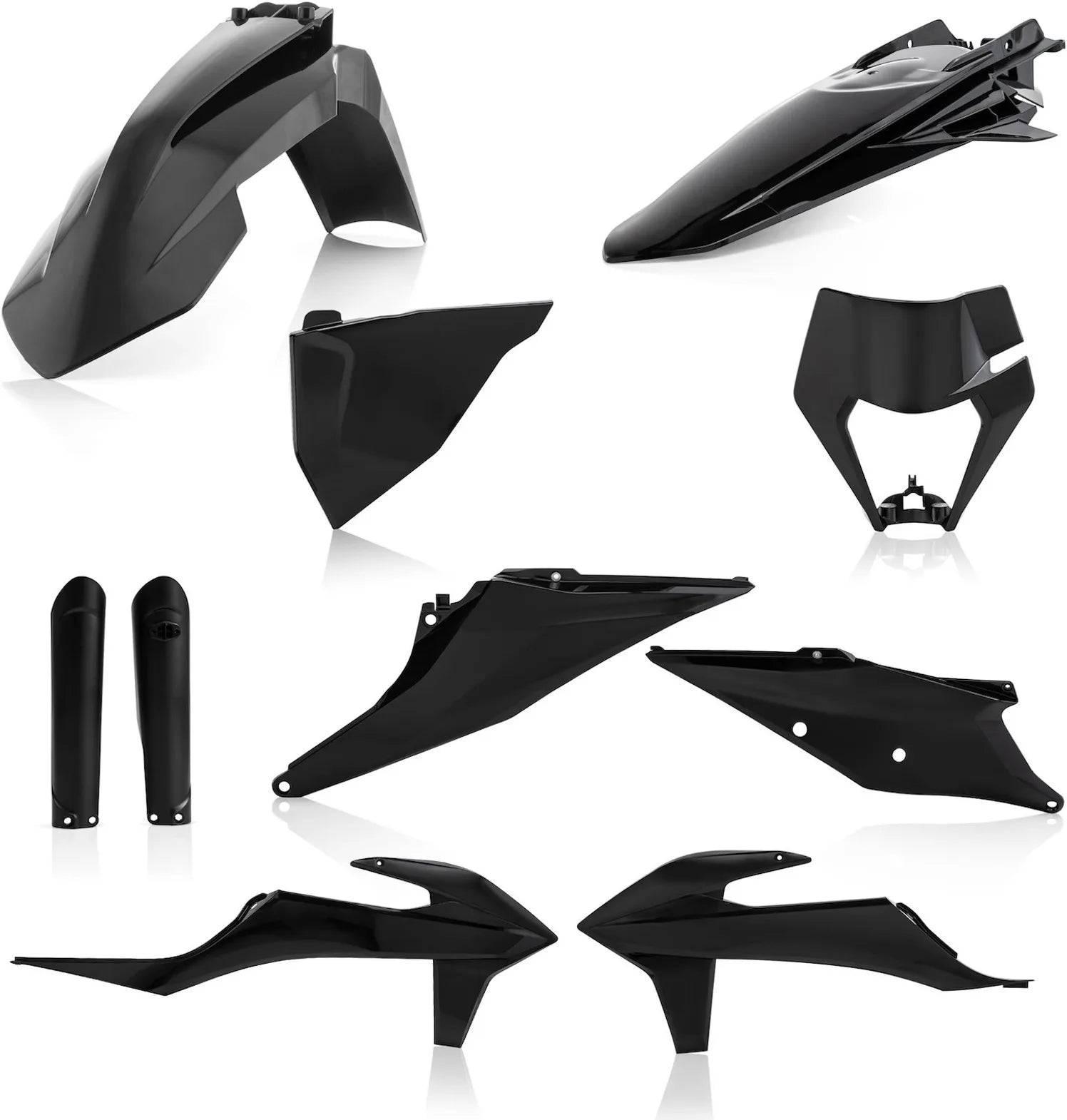 Kit Cache Carenage Complete - Acerbis Compatible Avec Ktm 125 Xc-W (2020-2021)