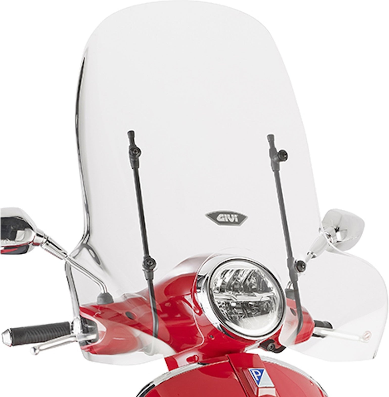 Transparent Wind-Screen - Givi Compatible With Piaggio Vespa Lx 50 - 125 - 150 (2005-2014)