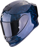 Casque Intégral Pour Moto Scorpion Exo Exo-R1 Evo Carbon Air Carbon Fiber Bleu Onyx Taille Xs