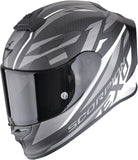 Casque Intégral Pour Moto Scorpion Exo Exo-R1 Evo Carbon Air Carbon Fiber Noir Mat Blanc Runner Taille M