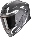 Casque Intégral Pour Moto Scorpion Exo Exo-R1 Evo Carbon Air Carbon Fiber Noir Mat Argent Propel Taille Xl