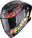 Full-Face Motorcycle Helmet Scorpion Exo Exo-R1 Evo Ii Air Ultra Tct Black Blue Pink Savage Size Xl