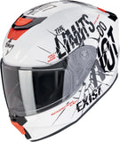 Casque Intégral Pour Moto Scorpion Exo Exo-Jnr Air Polycarbonate Blanc Noir Boum Taille L