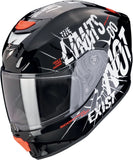 Casque Intégral Pour Moto Scorpion Exo Exo-Jnr Air Polycarbonate Noir Blanc Boum Taille M