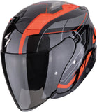 Casque Urban Pour Moto Scorpion Exo Exo-Z1 Ultra Tct Noir Rouge Vue Taille S