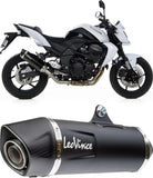 Échappement Sans Homologation Sonore Nero Acier Embout Carbon Fiber - Leovince Compatible Avec Kawasaki Z 750 (2007-2014)